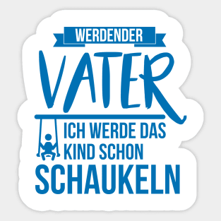 Werdender vater kind schaukeln (2) Sticker